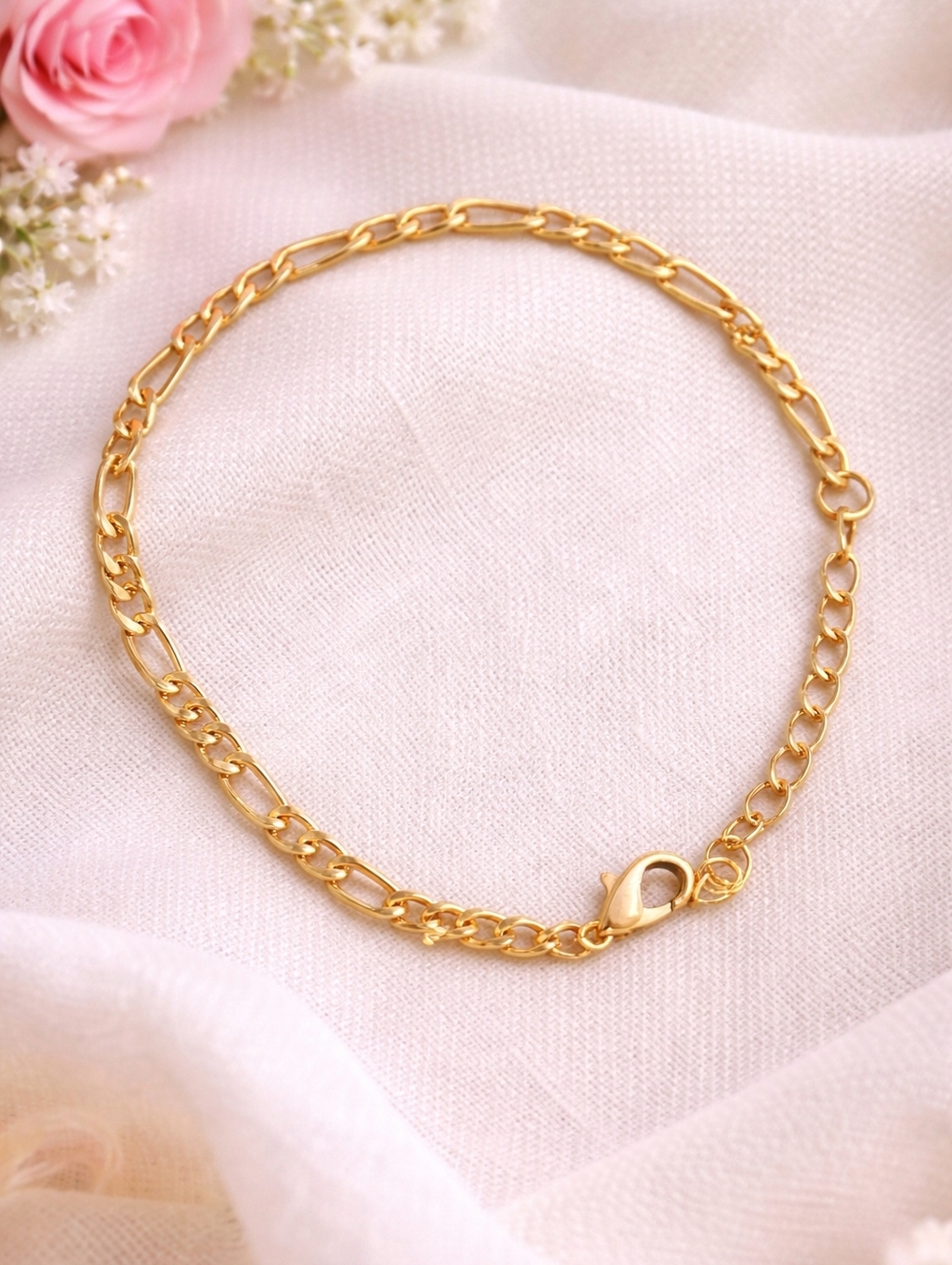 Gold Link Chain Bracelet - Shiny Gold